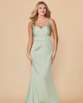 simple beach wedding dress Casual Spahgetti Straps V Neck Side Slit Simple Beach Wedding Dresses, –  SposaBridal